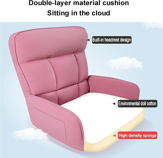 Office Chair Gaming Chair Computer Chair Comfortable Executive Chair Home Desk Chair for Living Study BedroomErgonomic Computer Chair Height Adjustable Gaming Chair with Wheels and Armrest