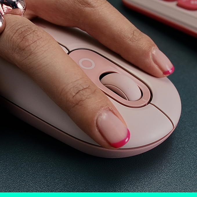 Logitech POP Mouse Compact and Portable Wireless Bluetooth Mouse with Programmable Buttons and Quiet Clicks Easy-Switch Between up to 3 Devices Laptop Tablet PC - Lilac