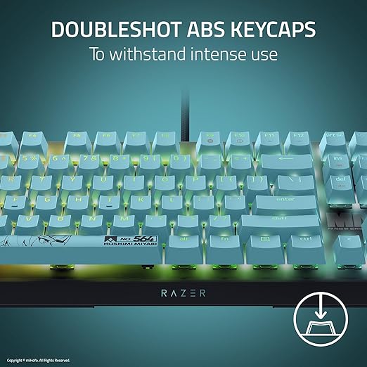 Razer BlackWidow V4 X Mechanical Gaming Keyboard: Green Switches Tactile &amp Clicky - 6 Macro Keys - Chroma RGB - Doubleshot ABS Keycaps - Sound Dampening &amp Stabilizers - Zenless Zone Zero Editi