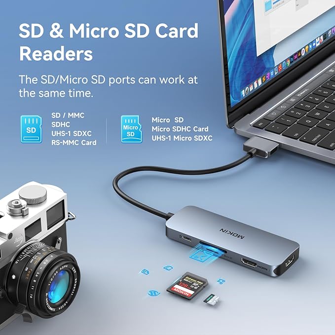Docking Station for MacBook Pro AirUSB C Docking Station Dual MonitorDual HDMI Adapter Hub for Mac MacBook Pro with 2 HDMI(4K @60Hz) 3 USB3.0SD TF Card Reader and 100W PD USB C Port
