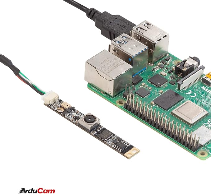 Arducam 5MP Autofocus USB Camera for Raspberry Pi and Computer 1/4” OV5648 USB2.0 Lightburn Camera Video Webcam with Microphone