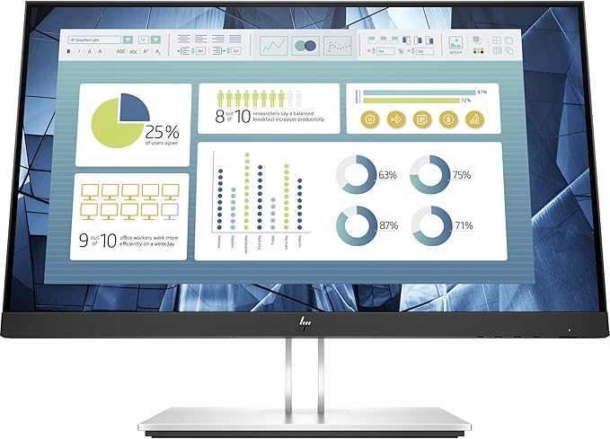 HP E22 G4 21.5 Full HD LCD Monitor - 16:9-22 Class - in-Plane Switching (IPS) Technology - 1920 x 1080-250 Nit - 5 ms - HDMI - VGA - DisplayPort - USB Hub