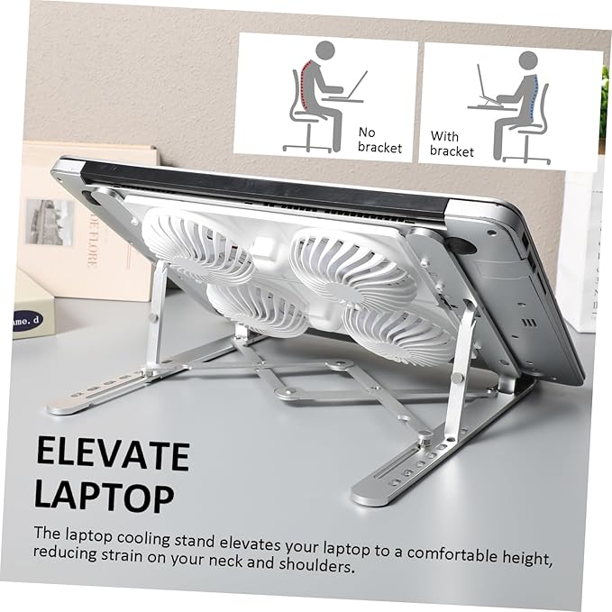 Cooling Pad Stand for Desk Height Cooling Rack with Slip Design Compatible with Various Stable Support