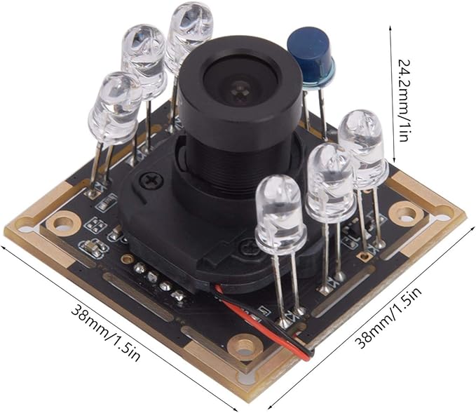 USB Camera Module with Face Recognition Ir-Cut Infrared Night Viewing Plug and Play 72° View Camera Module for Home Office School PC
