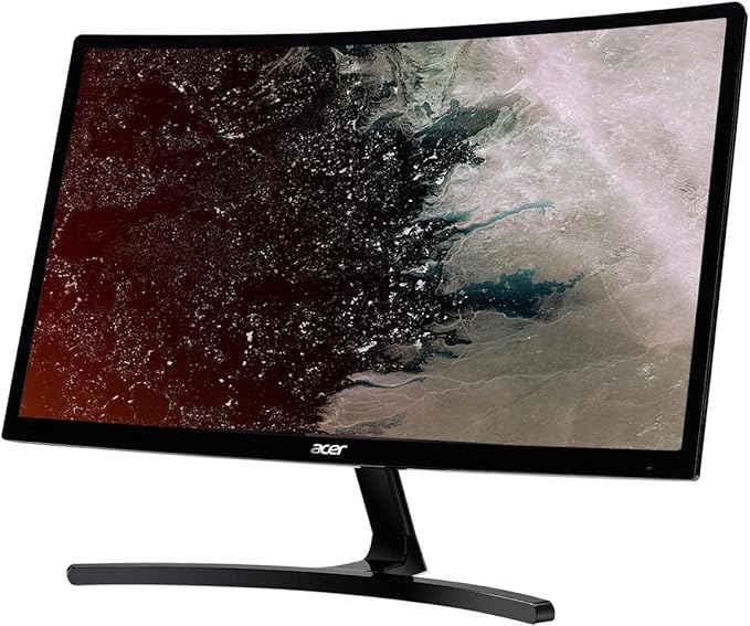 Acer Gaming Monitor 23.6â€ Curved ED242QR Abidpx 1920 x 1080 144Hz Refresh Rate AMD FREESYNC Technology (Display Port HDMI &amp DVI Ports)Black
