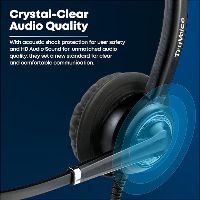 TruVoice Voicepro 10 Headset and Webcam Bundle (Includes Single Ear USB Headset and 1080P Webcam) All-in-One Combination