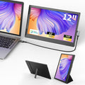 12 Dual Laptop Screen Extender Monitor Portable - Laptop Screen Extender - Portable Monitor for Laptop with Full HD IPS Display