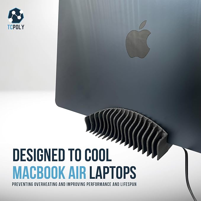 Vertical Cooling Stand for MacBook Air M4 M3 &amp M2 Thermally Conductive Polymer 3D-Printed