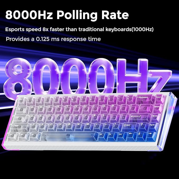 DAREU COOL68 60% Wired Gaming Keyboard Rapid Trigger Magnetic Switch Keyboard with 8000Hz Polling Rate Adjustable Actuation 0.1ms Latency Gasket Mount Hot swappable RGB Light