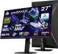 Amzfast 27’‘ 4K Gaming Monitor HDR 400 UHD 160Hz 144Hz | FHD 320Hz 300Hz Dual Mode PC Monitor Built-in Speakers 1ms Fast IPS 126% sRGB PIP/PBP HDMI 2.1 x 2 &amp DP 1.4 x 2 Height Adjustment VES