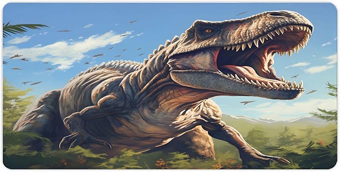 XXL Gaming Mouse Pad Animal Dinosaurs XXL Gaming Mouse Pad Large Desk Mat Protector for Desktop Anti-Slip Rubber Extended Computer Keyboard Mat Writing Pad for Work Office 15.7 * 35.4 inB-400