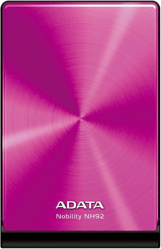 A-Data USA 2.5-Inch USB 2.0 500 GB External Hard Drive with Leather Storage Case - ANH92500GUCPK (Pink)