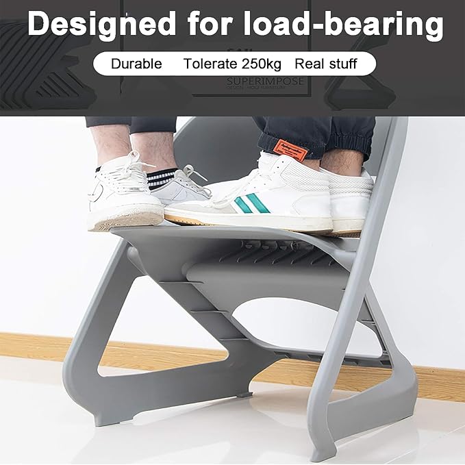Office Chair Gaming Chair Computer Chair Modern PP Dining Chair with Not-Slip FeetMid-Back Plastic Computer Chair Lounge Chair for Kitchen Garden Bedroom ConferenceErgonomic Arml
