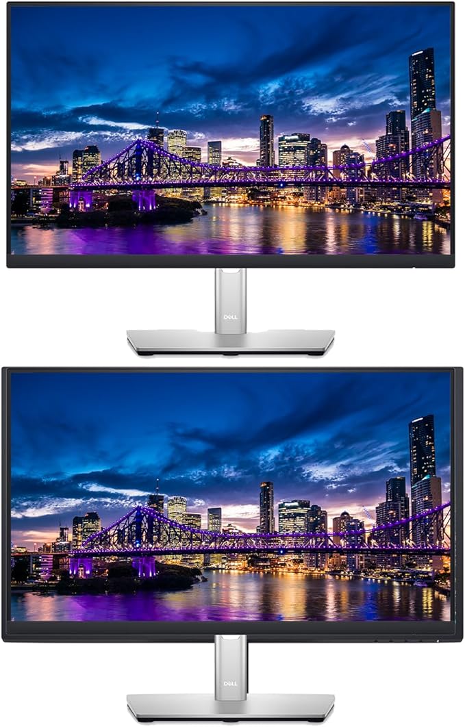 Dell P2422H 24-inch 1080P Full HD Wide Angle Backlit LED LCD Monitor 2-Pack Low Blue Light Ultrathin Bezel IPS VGA HDMI DisplayPort and USB Hub (Renewed)