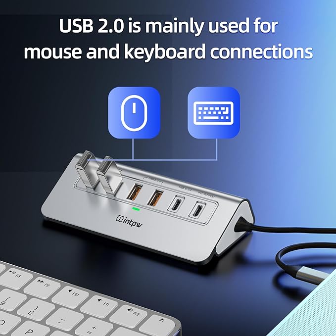 P9R PRO USB C Hub Ethernet 10Gbps USB C Docking Station 10-in-1 with Type-C &amp 2 Type-A 3.2 Data LAN 4K@60Hz 2 USB A 2.0 PD 100W SD/TF Ports 3.28FT Powered USB Hub for PC iPhone 17 Mac