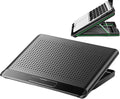 Laptop Cooling Pad Adjustable Riser Station Aluminum Alloy Cooling Pad for Laptops Desktops Tablets and Home or Office Use