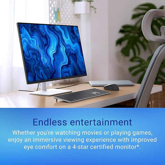 Dell S27 Series 27 4K Monitor (3840 x 2160) 120Hz 1500:1 Contrast Ratio AMD FreeSync Premium sRGB 99% Integrated 2x5W Speaker Height/Tilt/Swivel/Pivot DisplayPort/HDMI - Ash White