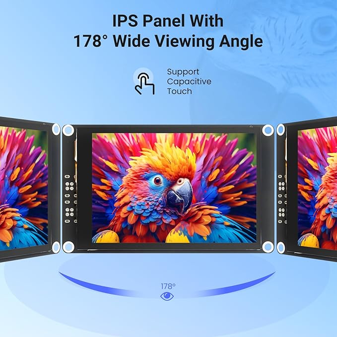 ELECROW ESP32 Display 480×320 3.5 HMI Advanced ESP32 IPS Touch Display Support AI Speech Interaction 32-Bit LX7 Dual-Core Processor Up to 240MHz Compatible with Arduino ESP-IDF and LVGL