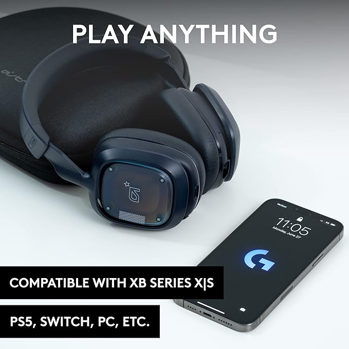 Logitech G Astro A30 Lightspeed Wireless Gaming Headset Bluetooth Enabled Dolby Atmos Detachable Boom 27h Battery USBC Charging for PS5 PS4 Xbox Nintendo Switch PC Android - Blue