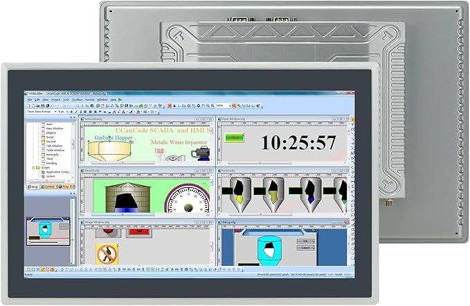 15.6-Inch Industrial Touch Screen Monitor Ratio 16:9 Embedded PCAP Touchscreen Monitors | 10-Point Touch | No Drive Plug and Play | IP65 Front | HD-MI VGA USB Port