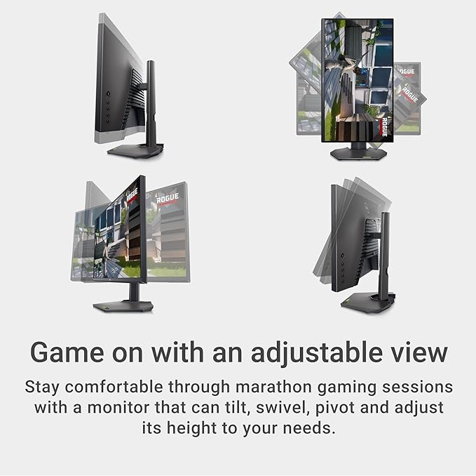 Dell G2524H Gaming Monitor - 24.5-inch FHD (1920x1080) 280Hz 0.5Ms Display AMD FreeSync+NVIDIA G-SYNC Adaptive Sync Technology Height/Pivot/Swivel/Tilt Adjustability - Black (Renewed)