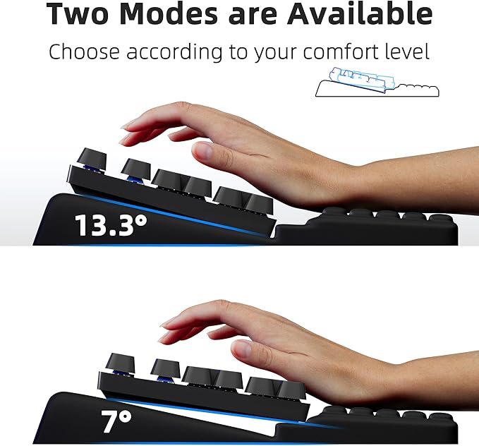 Ospelelf Keyboard Stand with Wrist Rest Comfy Ergonomic Keyboard Riser Holder for Office Home