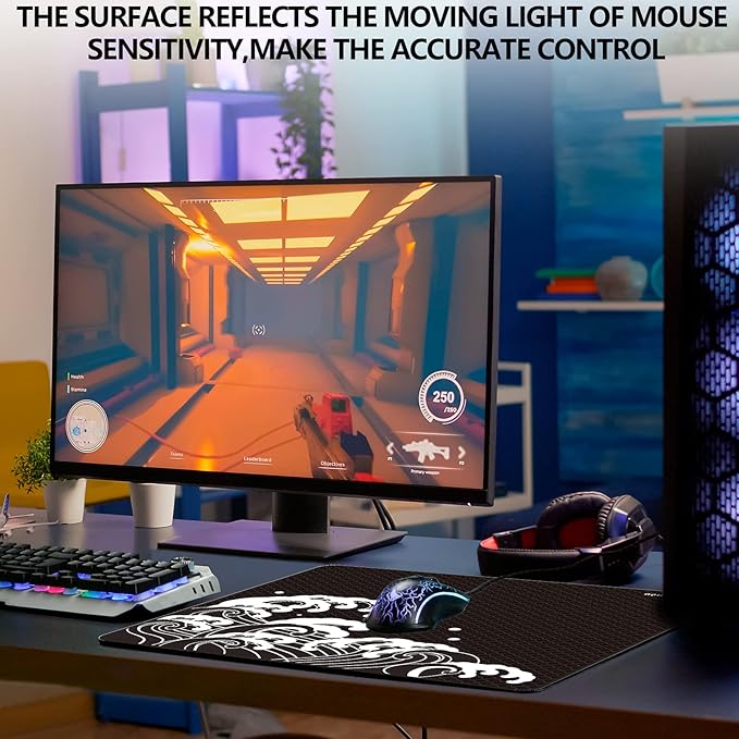 X-Raypad Aqua Control Plus Wave Gaming Mouse Pad Ultra-High Precision Mouse Pad with Perfect Speed and Control Capability Consistent X and Y Glide Designed for Fps Players with Low DPI Requirements
