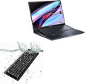 BoxWave Keyboard Compatible with ASUS Zenbook Pro 16X OLED - AquaProof USB Keyboard Washable Waterproof Water Resistant - Jet Black