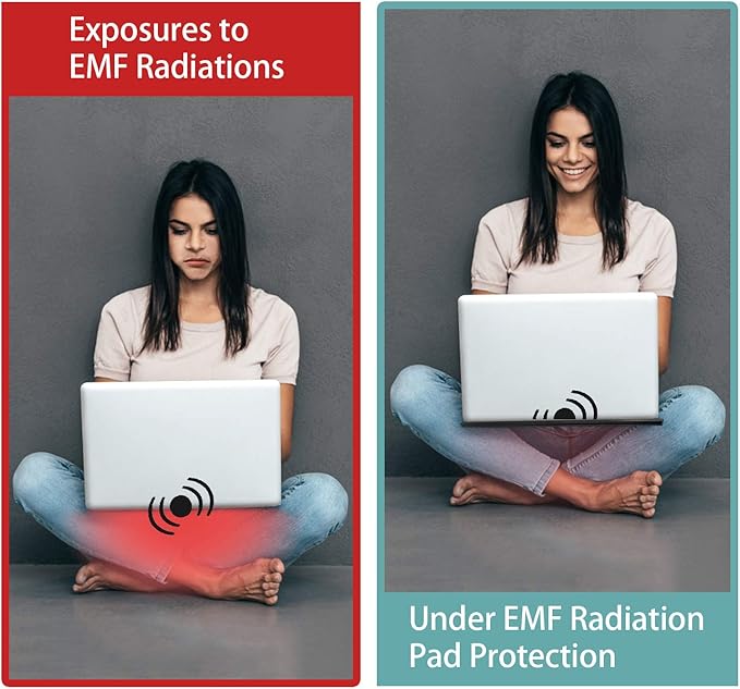 NEWBEAU EMF Protection Laptop Pad 4-Layer Radiation Shielding Heat Blocker for Laptop Tablet &amp Notebook 12x16 Portable Protection from EMF &amp Radiation