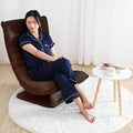 360° Swivel Floor Gaming Chair Folding Comfy Lounge Recliner with 3-Level Adjustable BackrestPadded Floor Lazy Sofa for TV Reading Playing Video Games Coffee-2