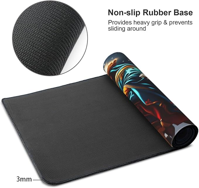 XXL Gaming Mouse Pad Extended (35.5X16) Wise Men &amp Camel Large Non-Slip Desk Mat Water-Resistant Keyboard Mousepad for Office &amp Home