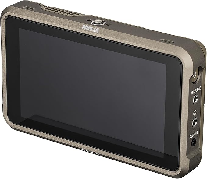 Atomos Ninja 5.2 Inch 4K HDMI Recording Monitor | HDR 10 Bit Touchscreen Display with ProRes and DNx Recording SSD Support (ATOMNJA004) + Pro HeadPhones + 2 x NPF-550 Battery + Flexible Tripod + More