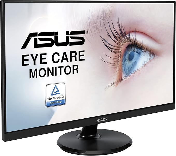 ASUS 23.8” 1080P Monitor (VA24DCP) - Full HD IPS 75Hz USB-C 65W Power Delivery Speakers Adaptive-Sync/FreeSync Low Blue Light Flicker Free VESA Mountable Frameless HDMI