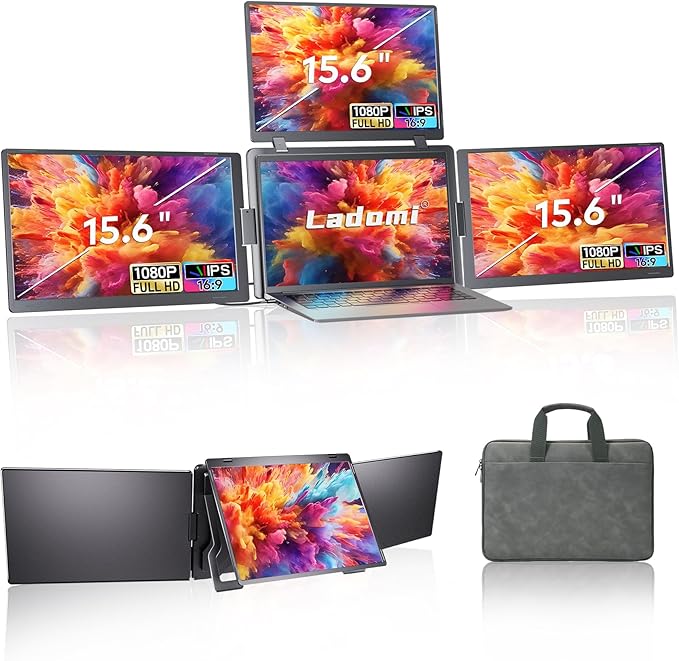 15.6 Laptop Screen Extender Quad Monitor
