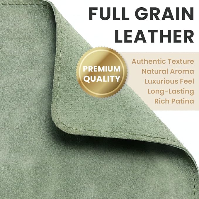 Genuine Leather Mouse Pad (Mint Green Large)