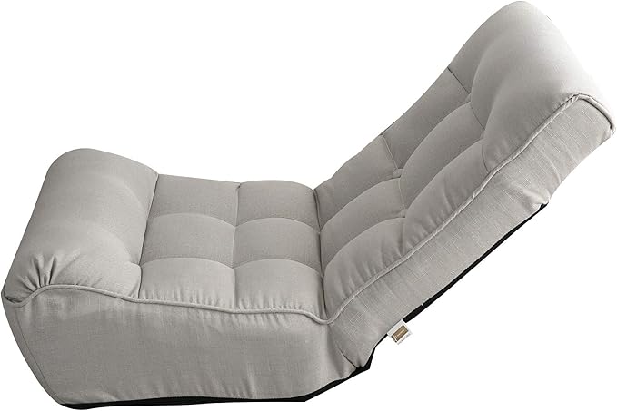 Bellemave Gaming Floor Chair Folding Lazy Sofa Lounger with Armrests and Adjustable Backrest (Gray)