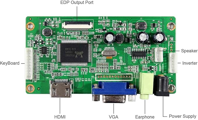 VSDISPLAY VGA LCD Controller Board VS-RTD2556HV-V1 Work for 1366x768 B116XAN02.0 B116XAN02.2 M133NWN1 R1 R3 R4 M140NWR4 R1 R2 B156XTN03.1 B156XTN03.3 B116XAN02.4 30 Pin EDP WLED LCD Screen