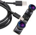 ELP 4MP Dual Lens USB Camera - Wide Angle 1080P 60fps Lightburn Mini UVC USB2.0 Laser Engraver Camera Module for Computer &amp Raspberry Pi