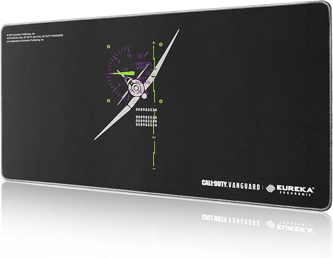 EUREKA ERGONOMIC &amp Call of Duty Vanguard Thunderbolt Gaming Mouse Pad Extended XXL Large Black Home Office PC Computer Desk Accessories Keyboard Mousepad Mat with Non-Slip Rubber Base Stitched Ed