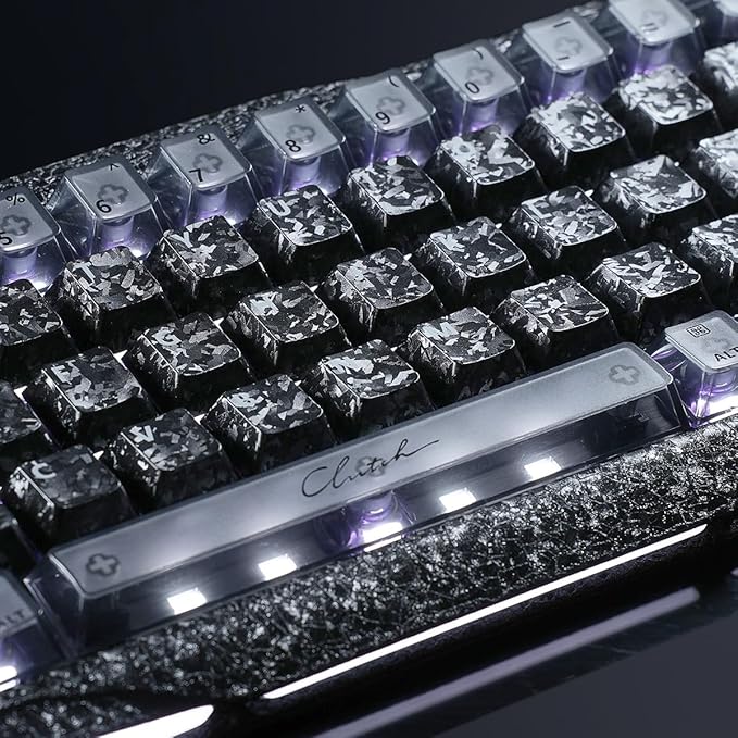 GravaStar Mercury V60 Pro 60% HE Magnetic Gaming Keyboard True 8kHz Polling Rate 0.125ms Latency Dynamic Rapid Trigger 0.005mm Adjustable Actuation Full Aluminum Frame (Cyber Frost Black)