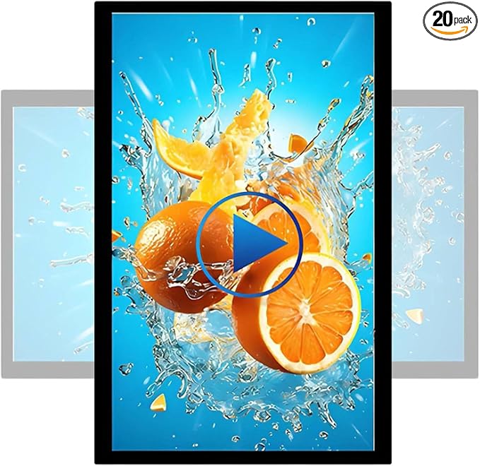 Outdoor Digital Signage Displays Wall Mount Commercial Digital LCD Billboard IP65 Waterproof for Restaurant/Bar/Food Truck/Store Remote Release/USB Release 27in