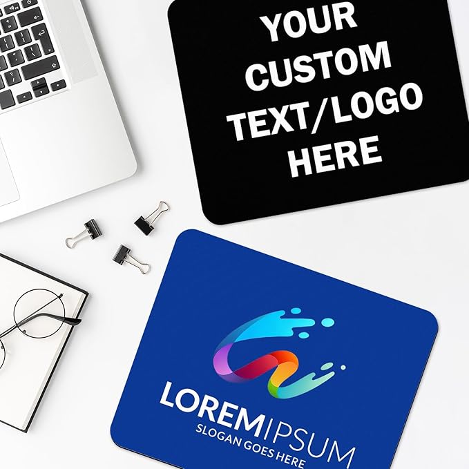 150 Packs Custom Mouse Pad Bulk with Photo Logo Personalized Image Text Laptop Desk Mat Sublimation Customized Non-Slip Waterproof Desk Writing Pad for Office Work &amp Gaming7.9x7.9 in