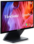 ViewSonic VP1656 15.6 Inch 1200p IPS Portable Monitor with 2 Way Powered 40W USB C Pantone Validated Factory Calibrated Built in Ergonomic Stand with Protective Cover
