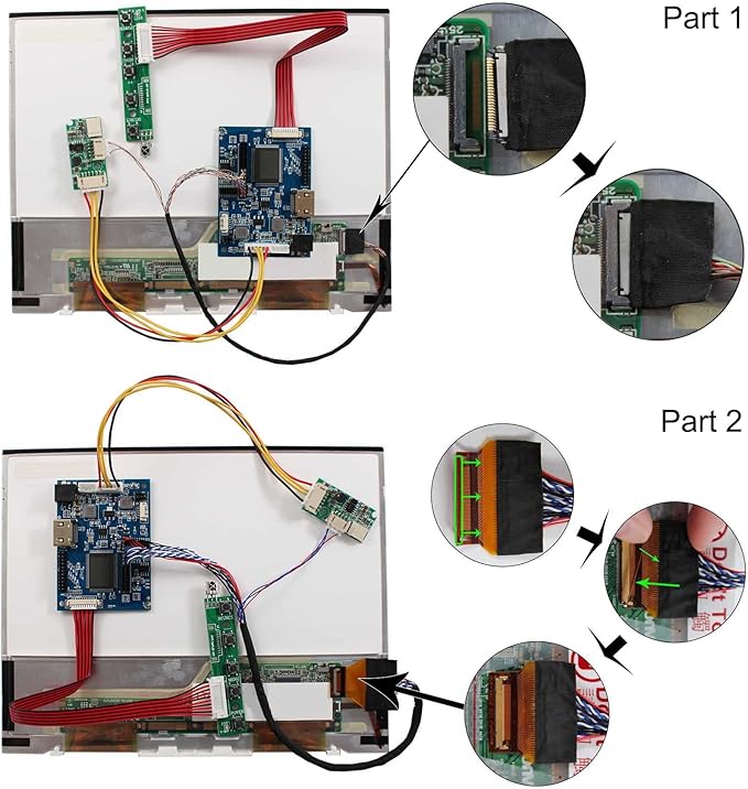 VSDISPLAY 10.4 Inch 1024x768 LCD Screen LTD104EDZS Aspect Ratio 4:3 Display Screen with Driver Board VS-TY2660H-V661
