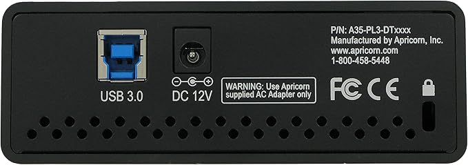 Apricorn Aegis Padlock DT 2TB USB 3.0/USB 2.0 External Hard Drive Black