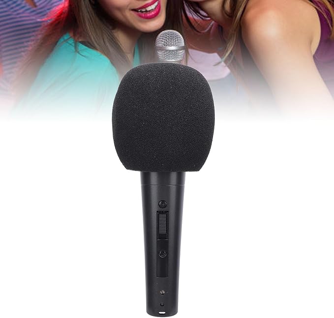 Wired Dynamic Microphone Set Moving Coil Dynamic Cardioid Handheld Microphone Enhanced Sound Quality with Low Latency Recording Stable for Active Speakers Mixers Am (Black)