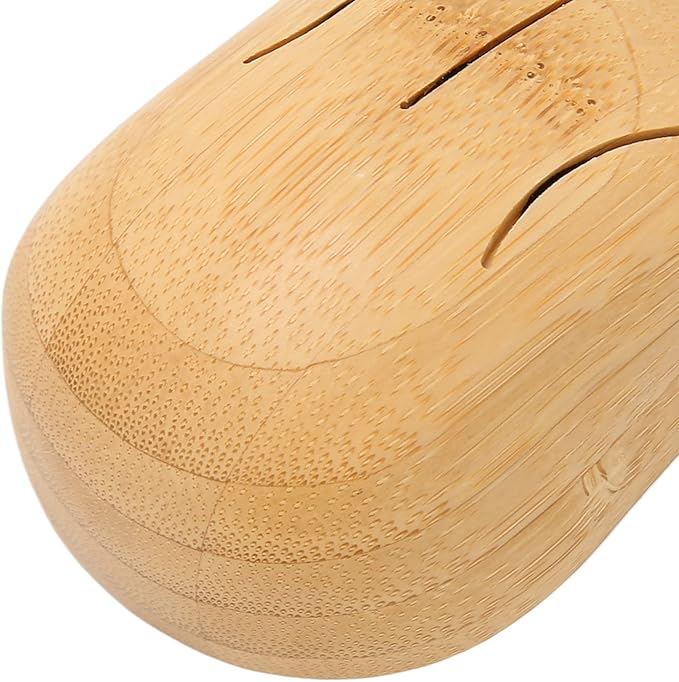 FOSA Bamboo Wood Computer Control Devices Plug and Play Computer Devices for PC Laptop USB Receiver (Mouse)