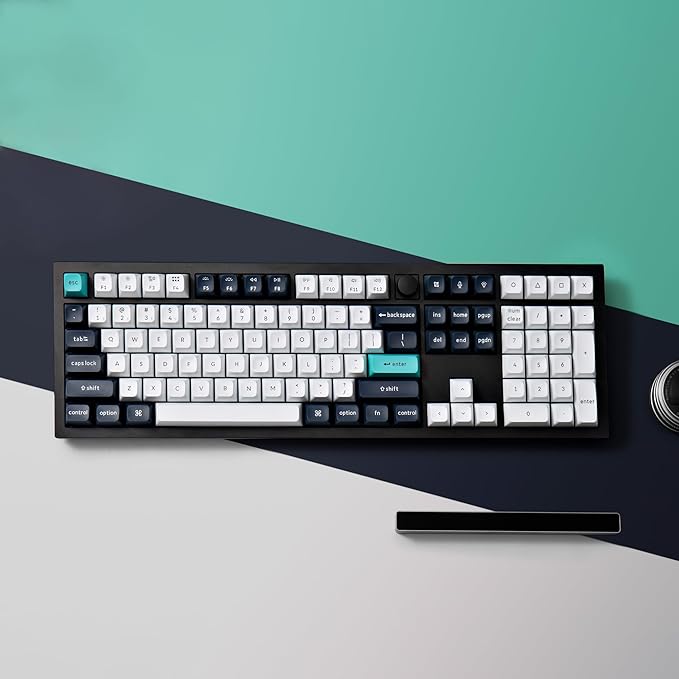 Keychron Q6 Max QMK/VIA Bluetooth Wireless /2.4 GHz/USB-C Wired Custom Mechanical Keyboard Full Size Programmable Knob RGB Backlit Hot-Swappable Gateron Banana Switch for Mac Windows Linux - Black