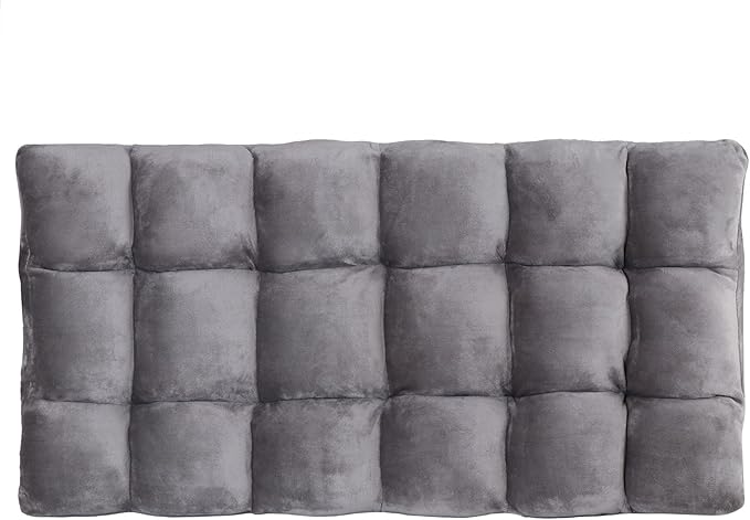 HomGarden 14-Position Floor Sofa with Back SupportFolding Gaming Sofa ChairCouch Recliner Floor Gaming Chair Angle Adjustable Sleeper Bed Gaming Floor Chairs for Adults(Grey)