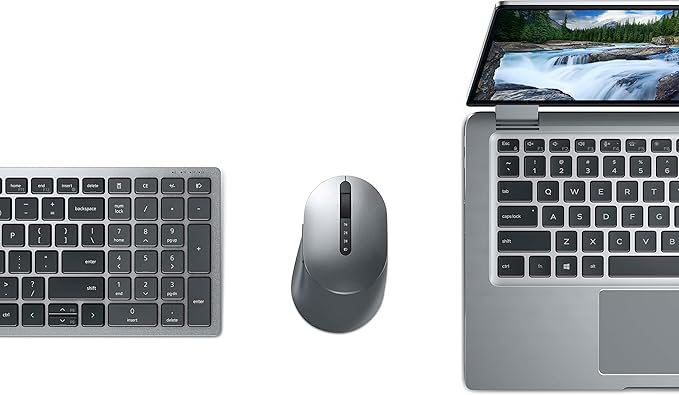 Dell MS5120W Mobile Pro Wireless Mouse – Wireless 2.4GHz Bluetooth 5.0 Microsoft Swift Pair/Dell Pair (Windows 10 &amp 11 only) Optical LED Sensor - Gray